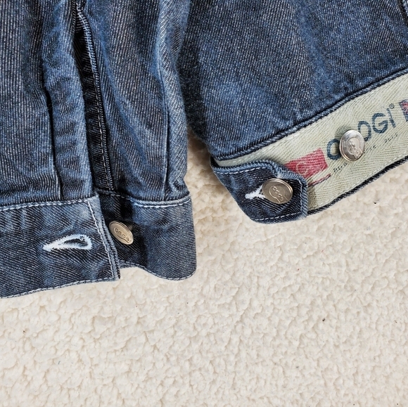 Vtg Coogi Denim Jacket Men XL Blue Hip Hop Trucker Utility Barn Chore Cotton Y2K - Picture 13 of 16